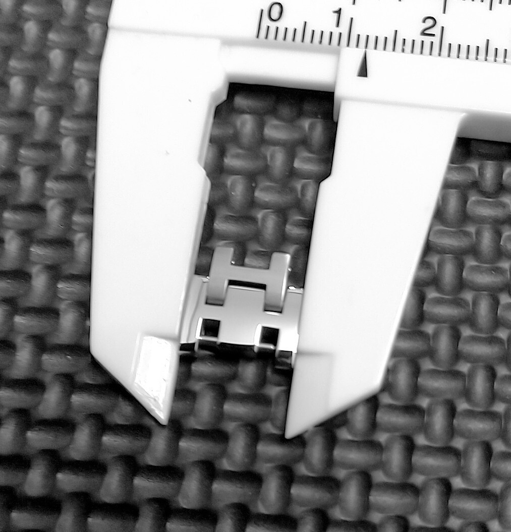 Genuine New HERMES Clipper CP1.210 etc 12mm Watch Band Bracelet Link #538