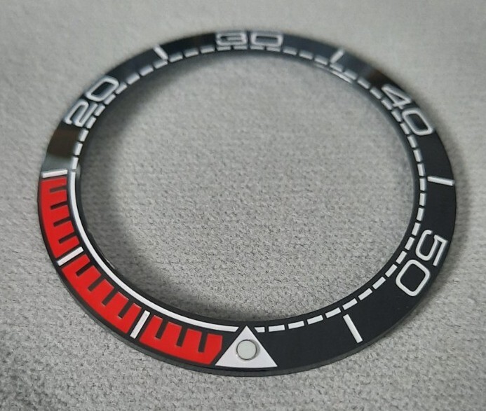 41.5mm Ceramic bezel insert For Omega Seamaster Planet Ocean Black Red