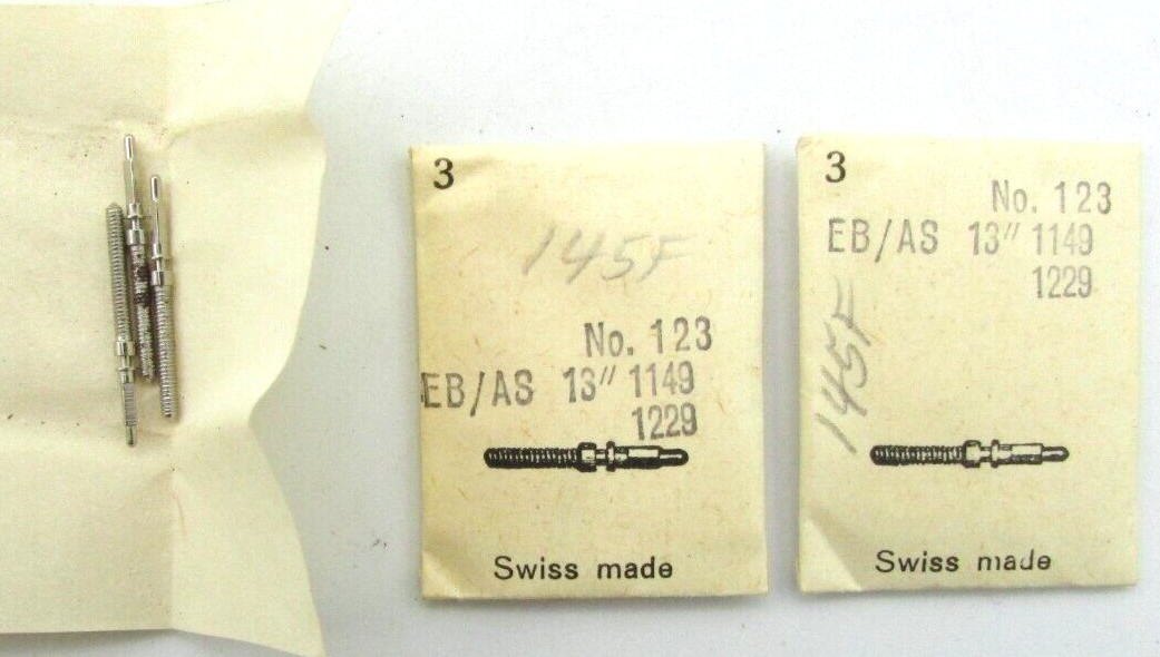 WINDING STEM AS EB 1145 1229 WATCH PARTS P&R PARTS OR REPAIR 9ct LOT W59