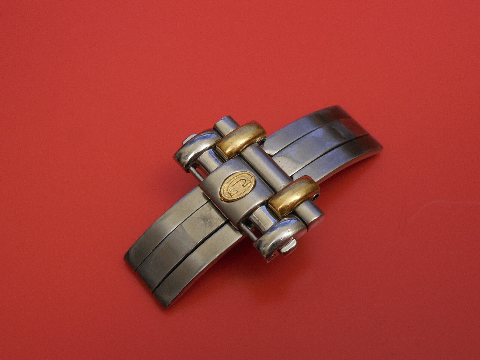 GENUINE CONCORD 18K / STEEL SARATOGA STRAP BAND BRACELET 20MM DEPLOYMENT BUCKLE