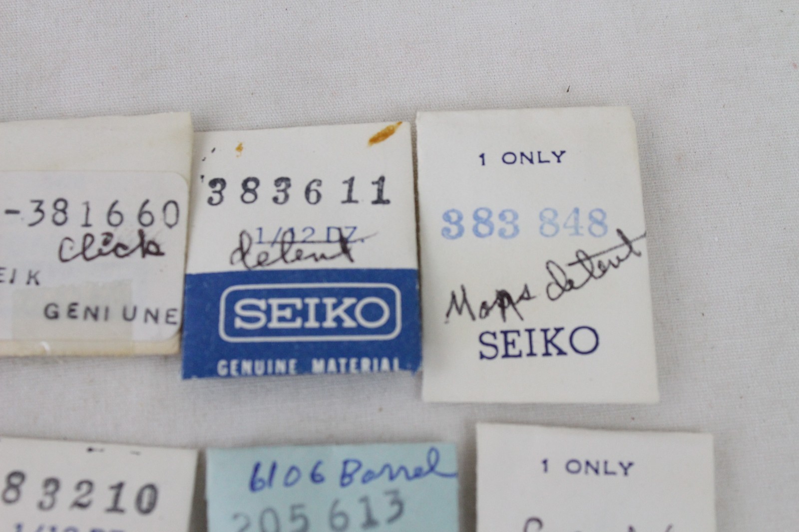 10 Seiko Vintage NOS Watch Parts Lot Coil Spring Wristwatch Detent Click Pin OEM