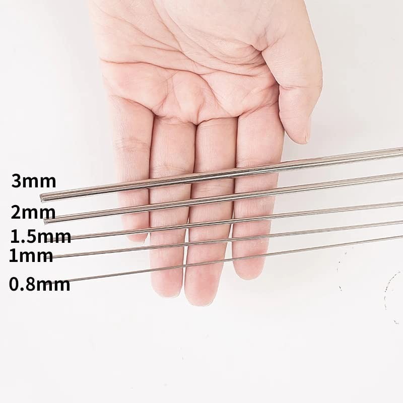 20PCS 40CM 15.7″ Stainless Steel Spring Wire Hard Full Straight Dia 1.2mm Luy…