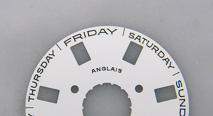 Genuine Rolex 3155 Caliber White Day Date Disc for Watch 18208 18296 18308 18238