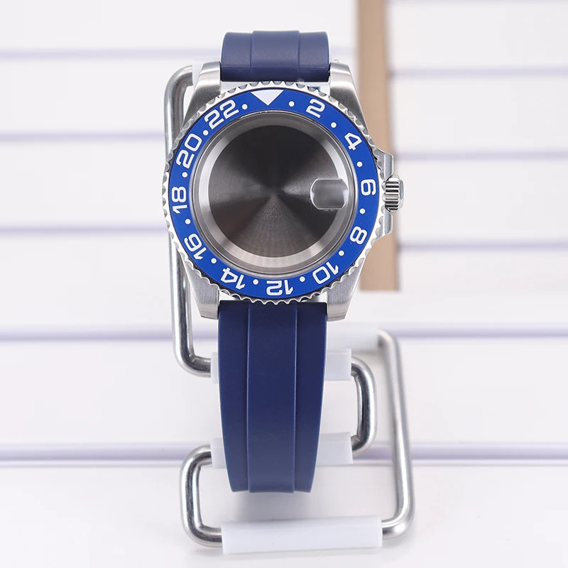 For Nh35 8215 2824 Movement 40mm Watch Case Strap GMT Ceramic Bezel Dial 28.5mm