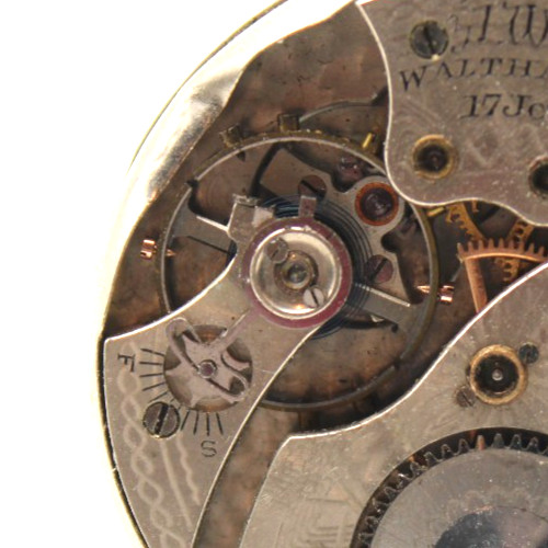 1918 WALTHAM POCKET WATCH MOVEMENT 21811715 GRADE: 225 12s 17j (FN2)