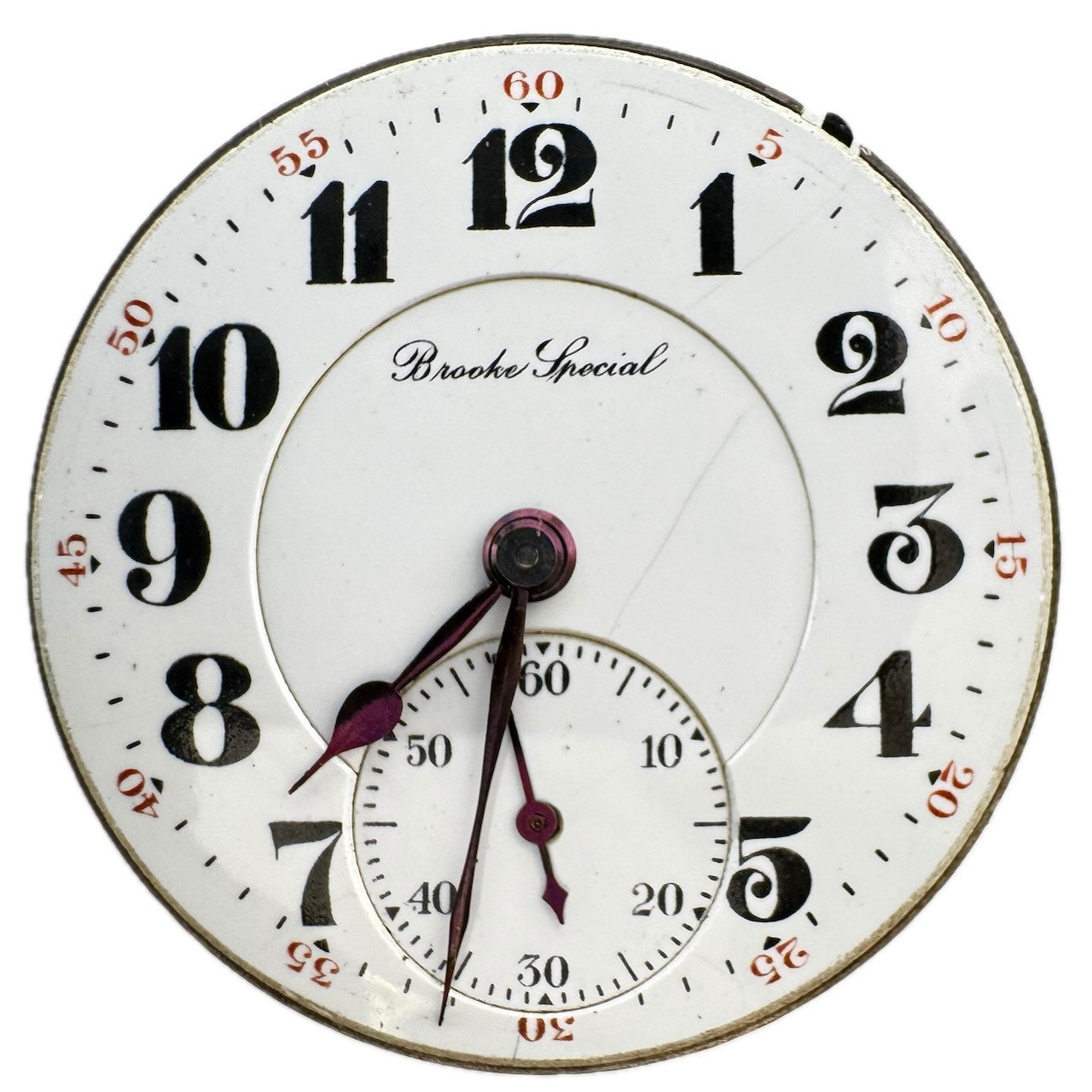 Antique 16s Brooke Special Illinois Pinstripe Pocket Watch Movement 706 USA 17J