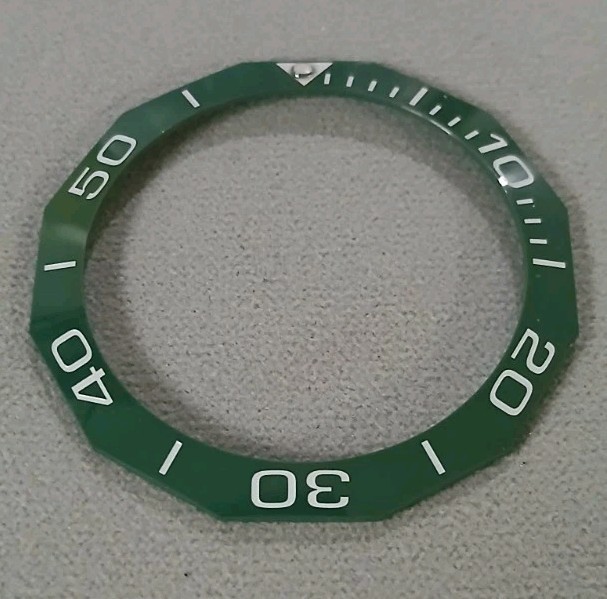 Green Ceramic Bezel Insert 40.8mm 12 Sided For Tag Heuer, Seiko Mod