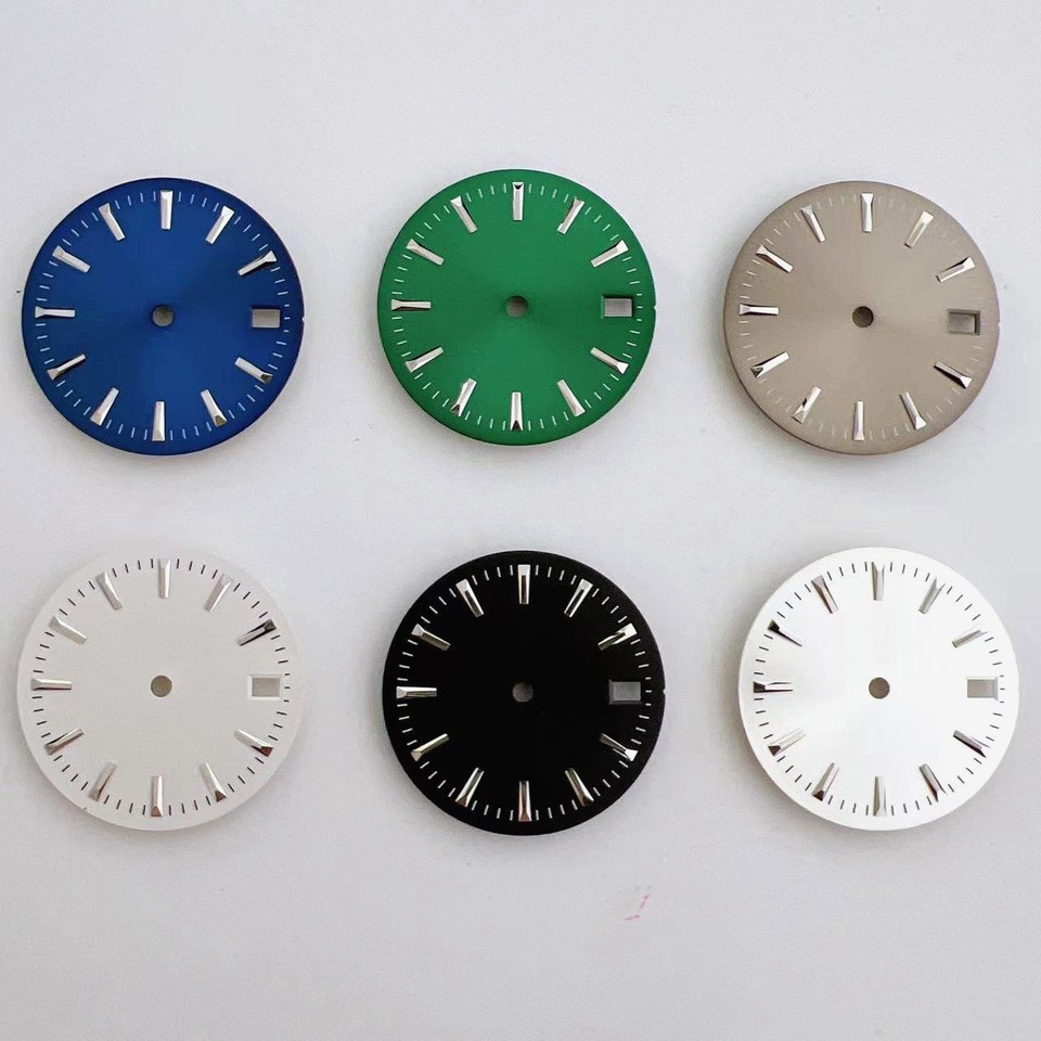 29.5mm Sunburst Watch Dial+Hands No Luminous for NH35/8215/2836 Movement Parts