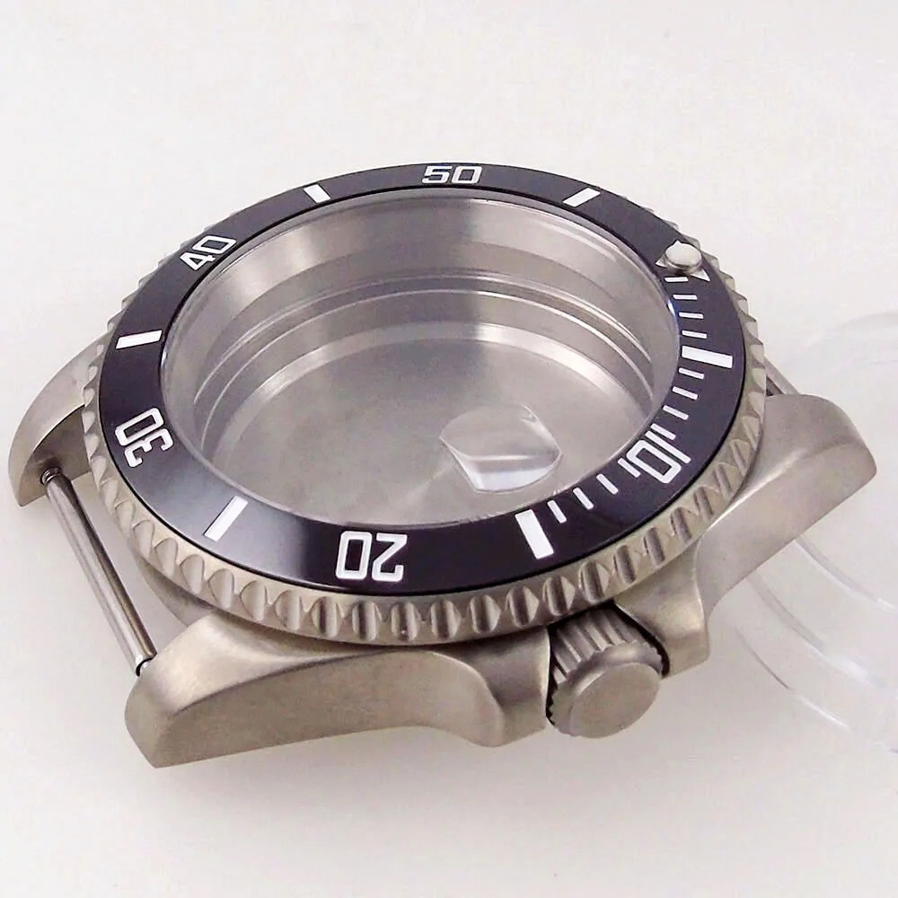 40mm 20ATM Diver Sapphire Titanium Watch Case For S NH34 NH35 NH36 ETA2824 Move