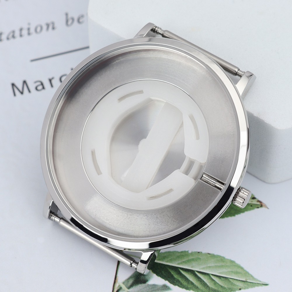 40mm Diver Watch Case Ultra-Thin Classic Silvery Steel For Miyota GL20 Movement