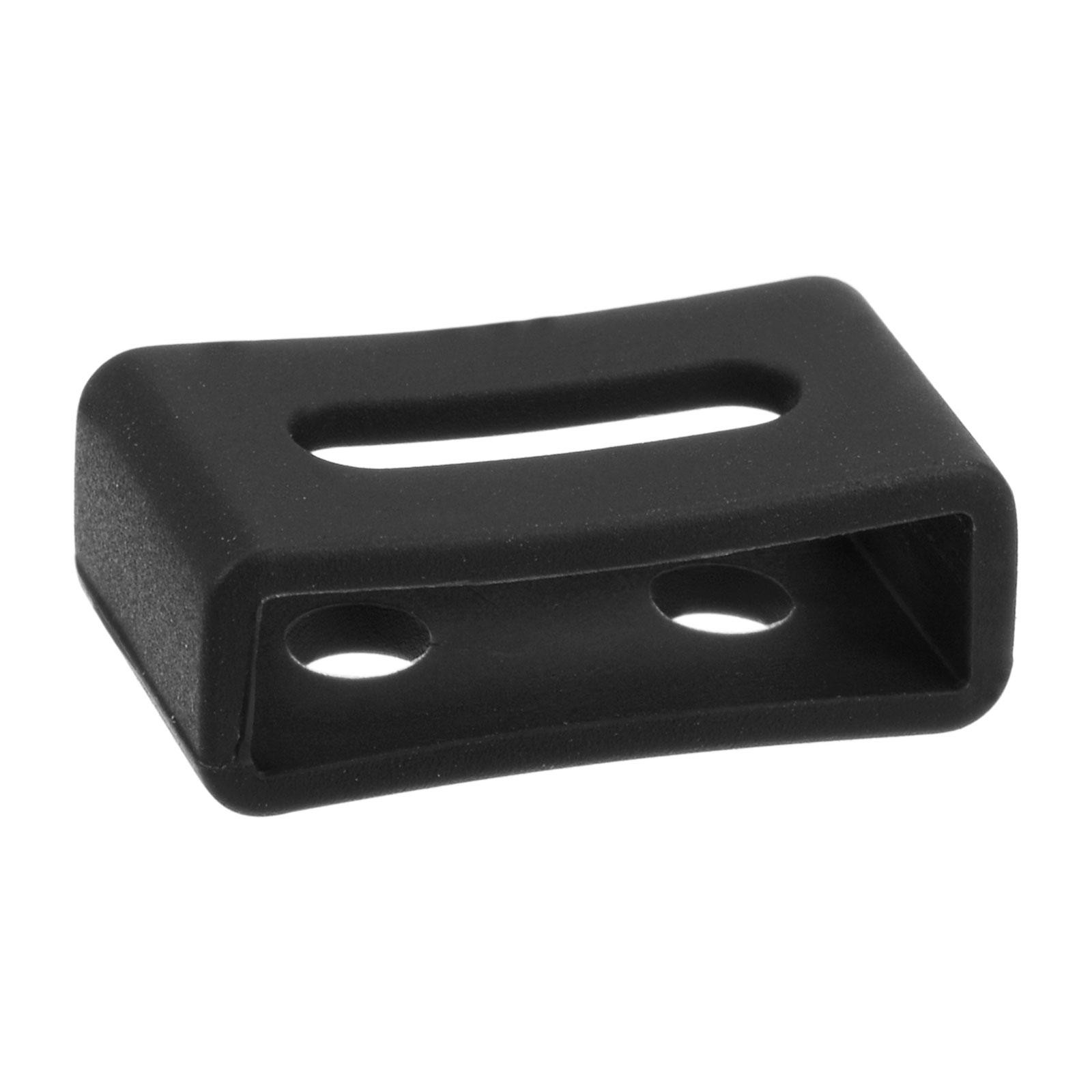 Watch Band Strap Loops Silicone for 20mm Width Watch Band Black 2Pcs