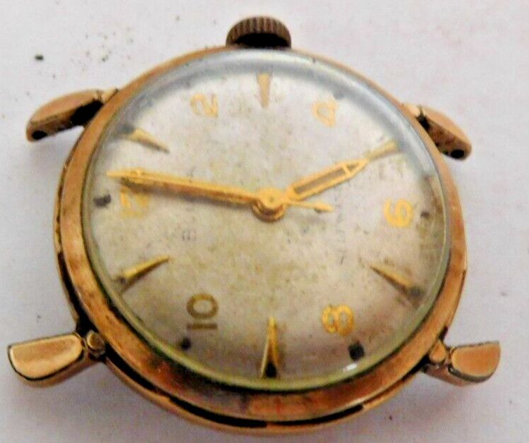 BULOVA 10 CMC WATCH 10k R.G.P. 17 JEWELS FOR PARTS or REPAIR. USED