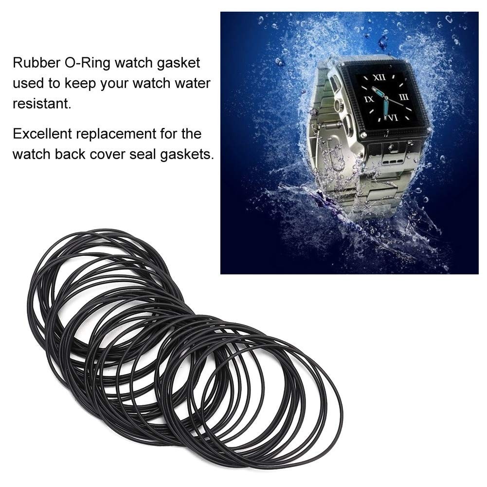 500pcs Waterproof Rubber Watch Gasket O-Ring Assortment Kit | 0.8mm Washers for