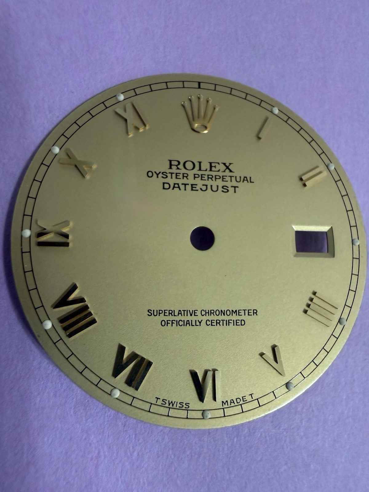 Genuine Factory Rolex Dial DateJust 36mm Champagne Roman Y 16013, 16233