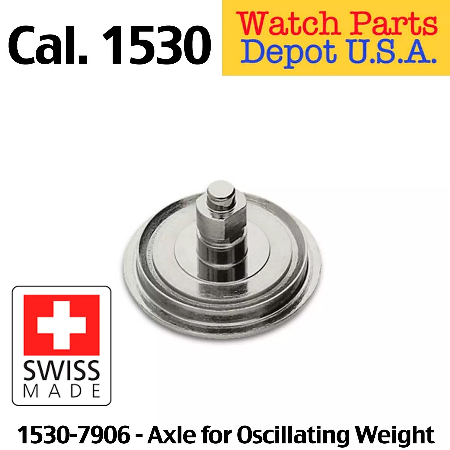 Rolex Caliber 1530-7906 Axle for Oscillating Weight Replacement Swiss Made Parts