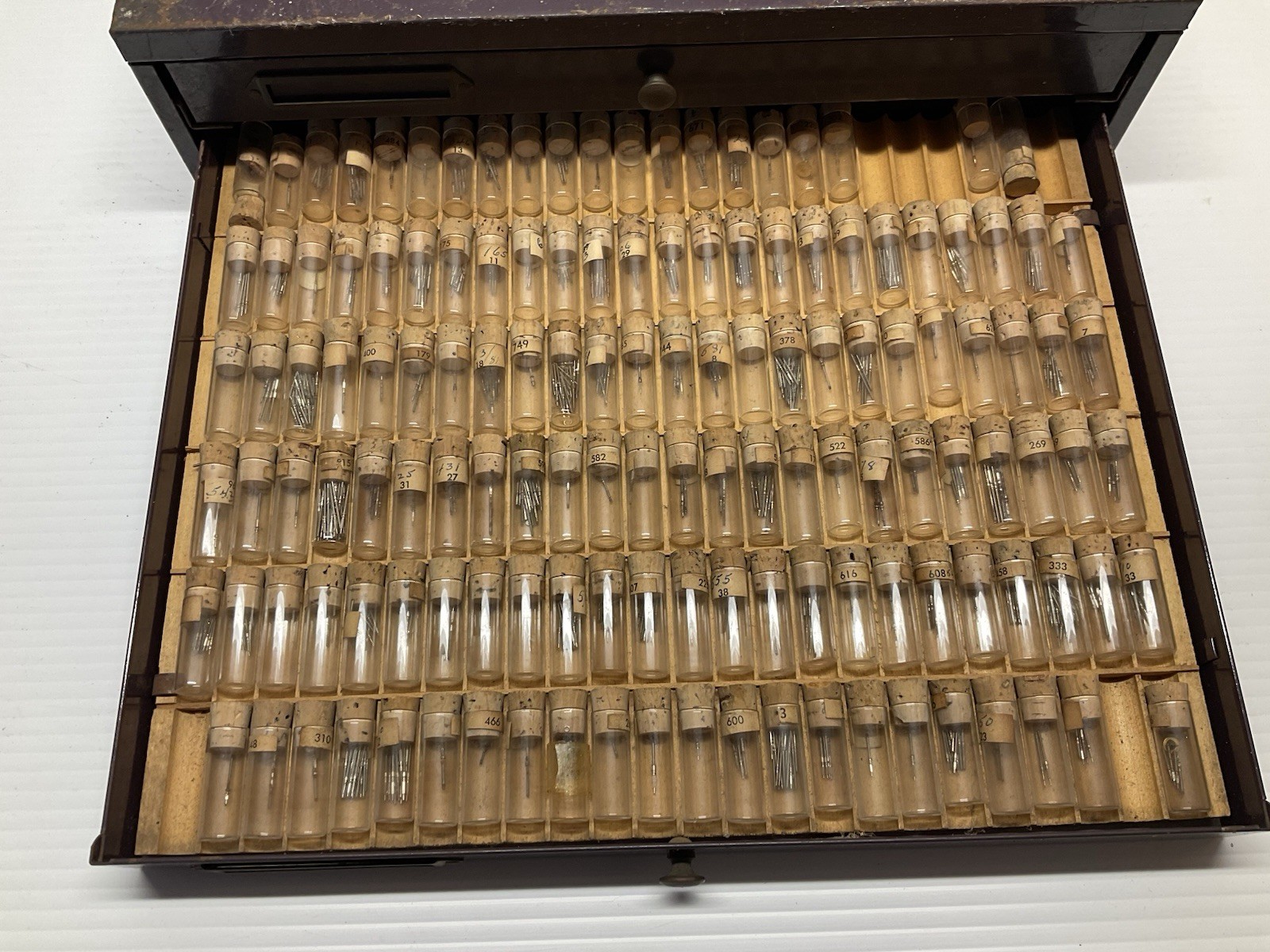 Newall Watchmaker Cabinet Double Drawer Swiss Material Watch Stems
