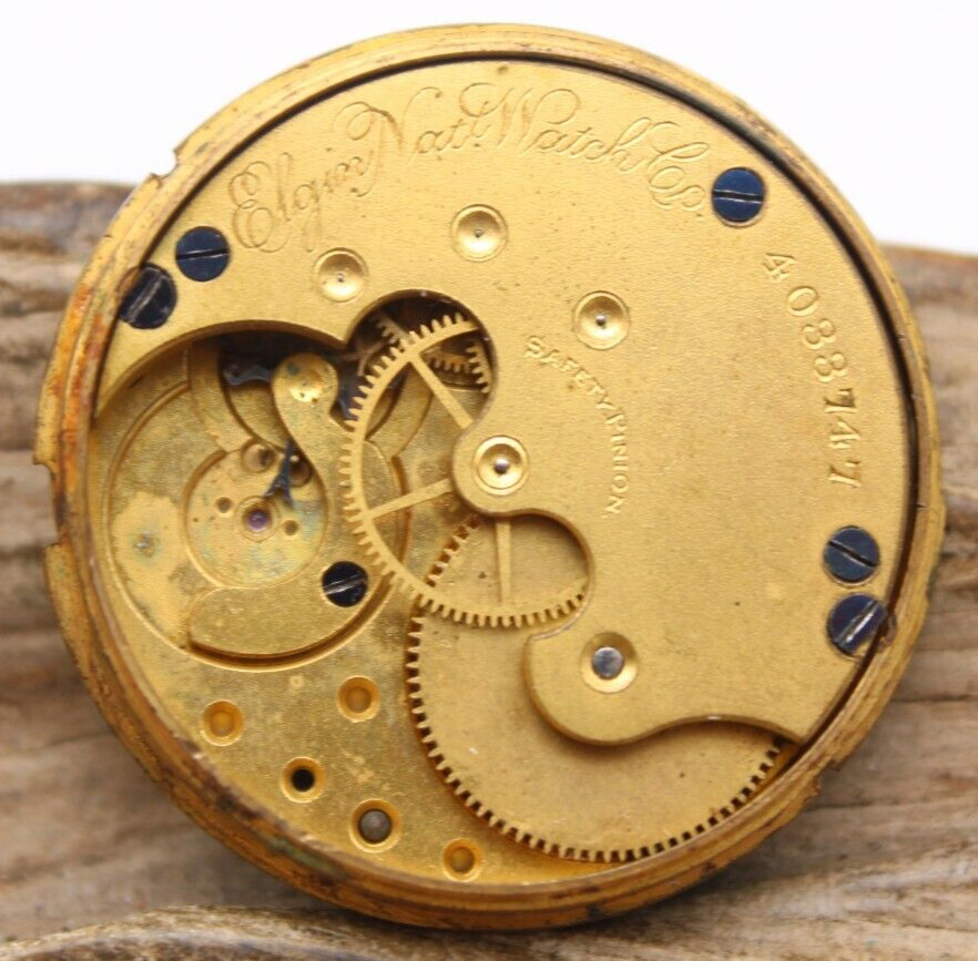 1891 ELGIN POCKET WATCH MOVEMENT 4033747 GRADE 95 6s 7j FOR REPAIR (JB)