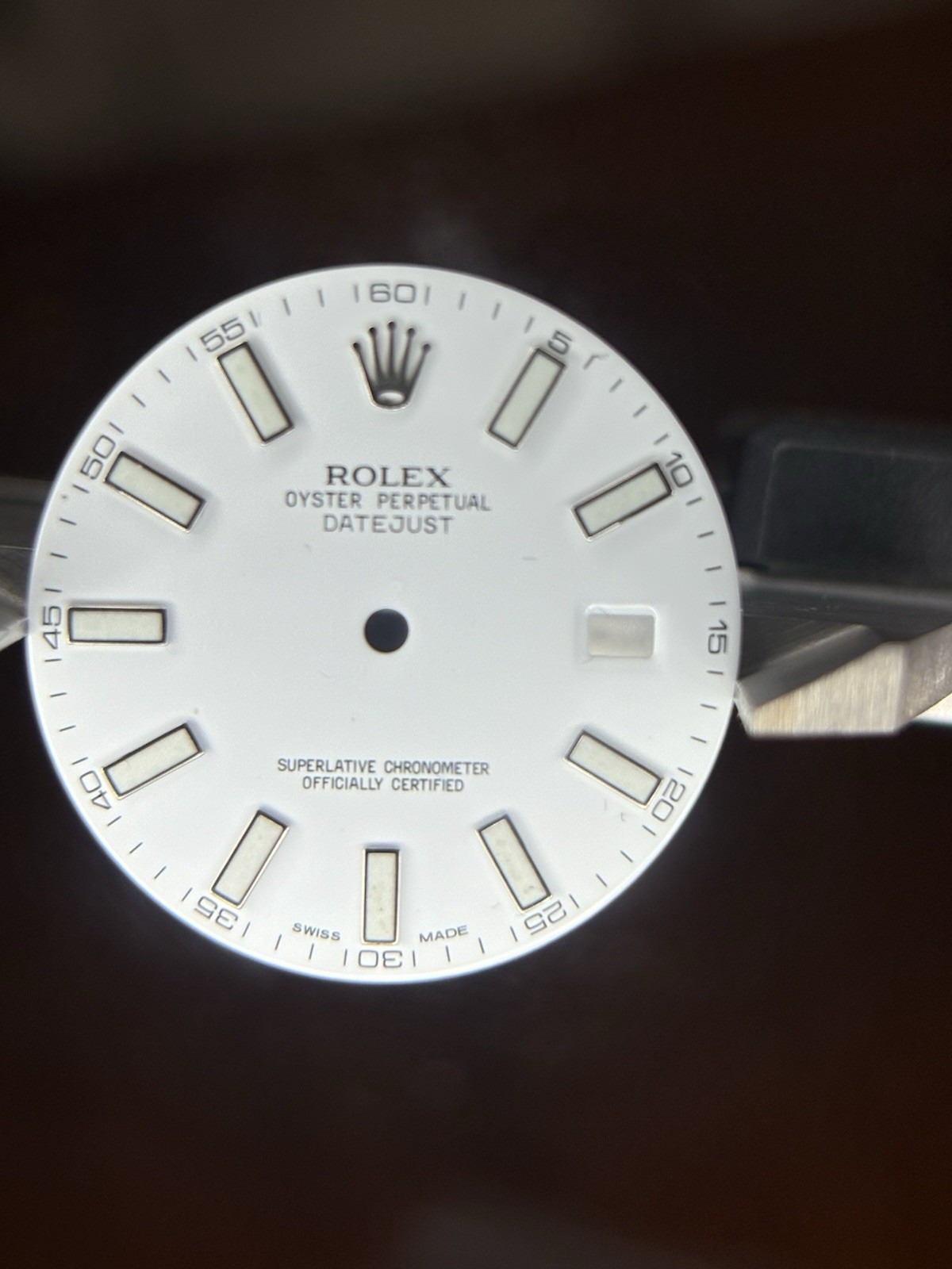 Genuine Rolex Datejust II 41mm White Stick Index Dial 116300 116334 Part
