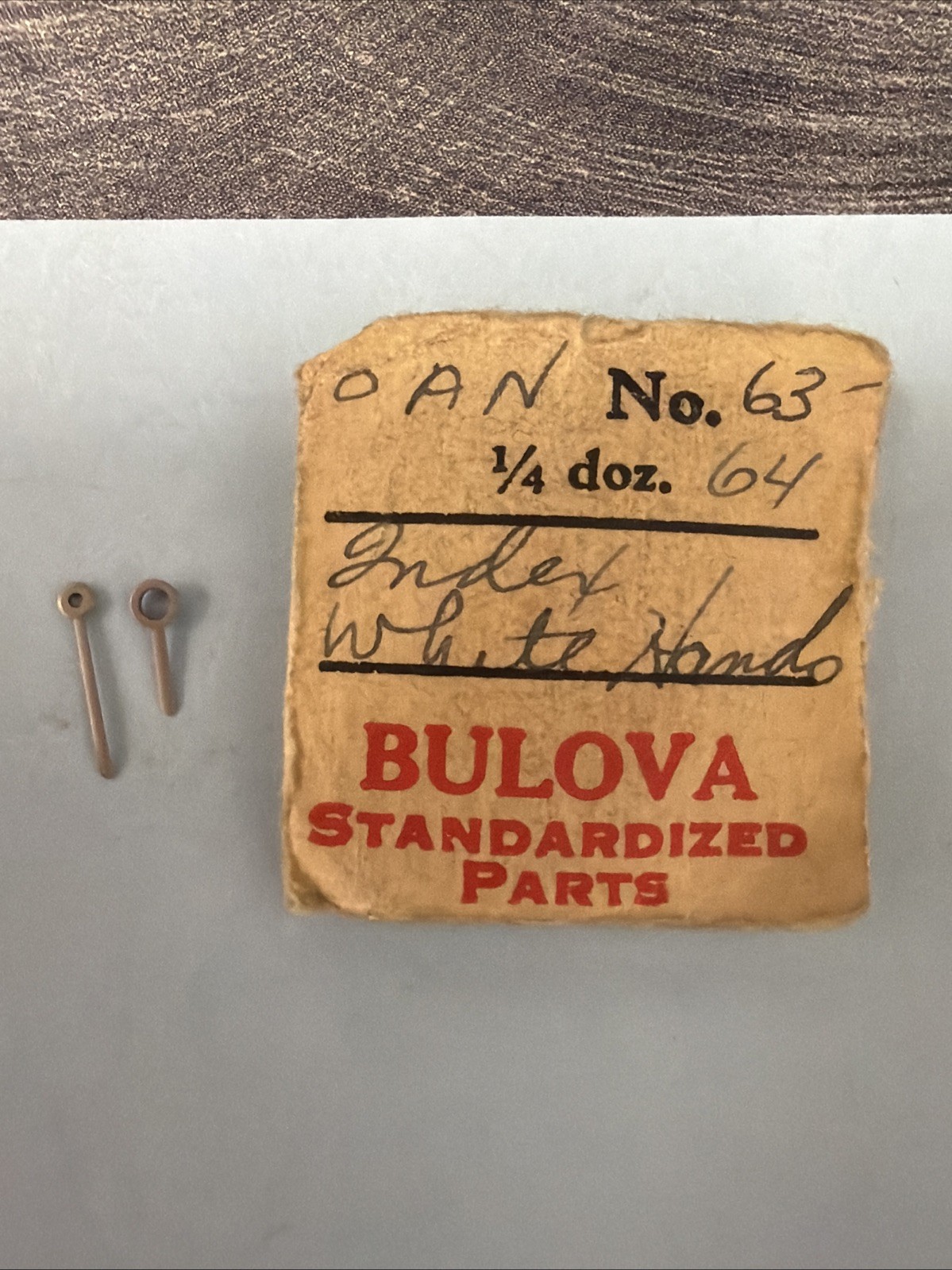 Bulova 10AN (1) Pair Gold Tone Hands- NOS