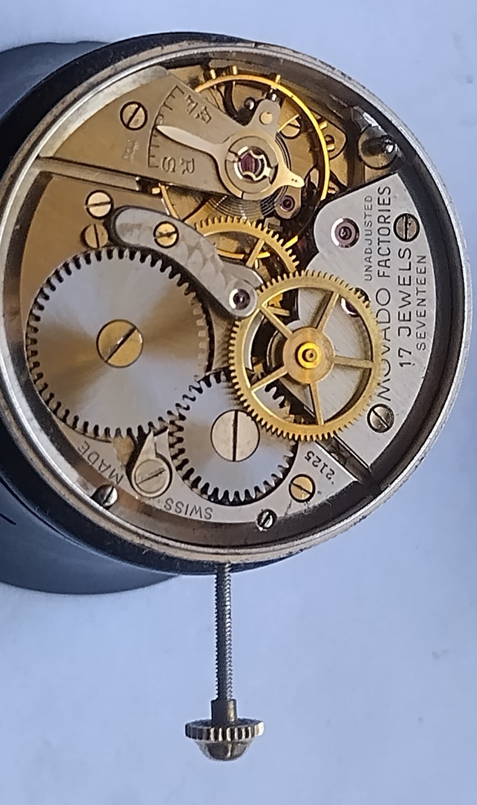 Movado cal.127 wristwatch movement , Black Start & Gorham