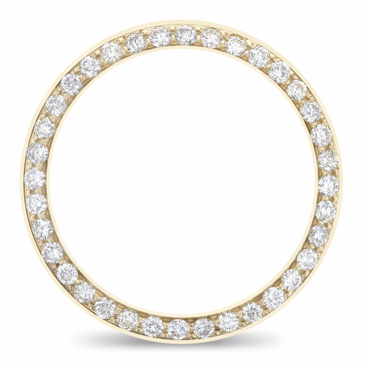 MIDSIZE GOLD 1.50CT BEAD NATURAL DIAMOND BEZEL 14K FOR ROLEX 68243 68273 78243