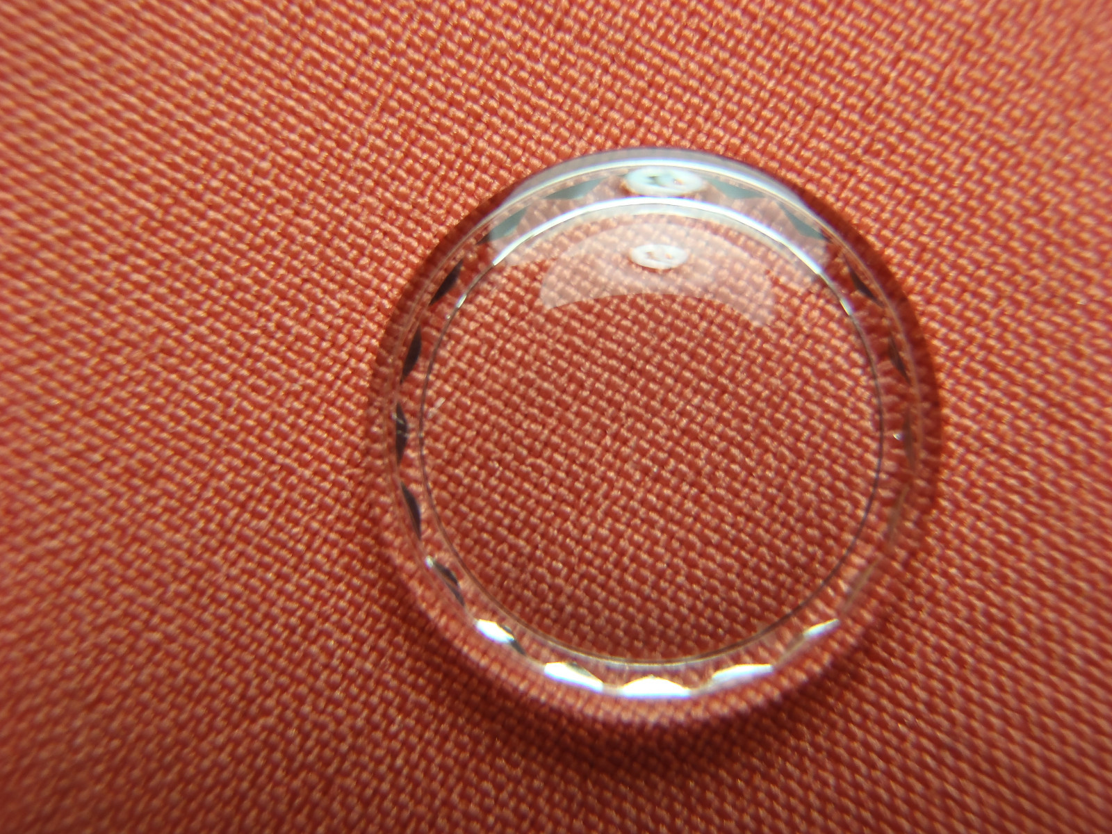 FWC HIGH ROUND Diamond Edge PLASTIC WATCH CRYSTAL 15.2 MM NOS