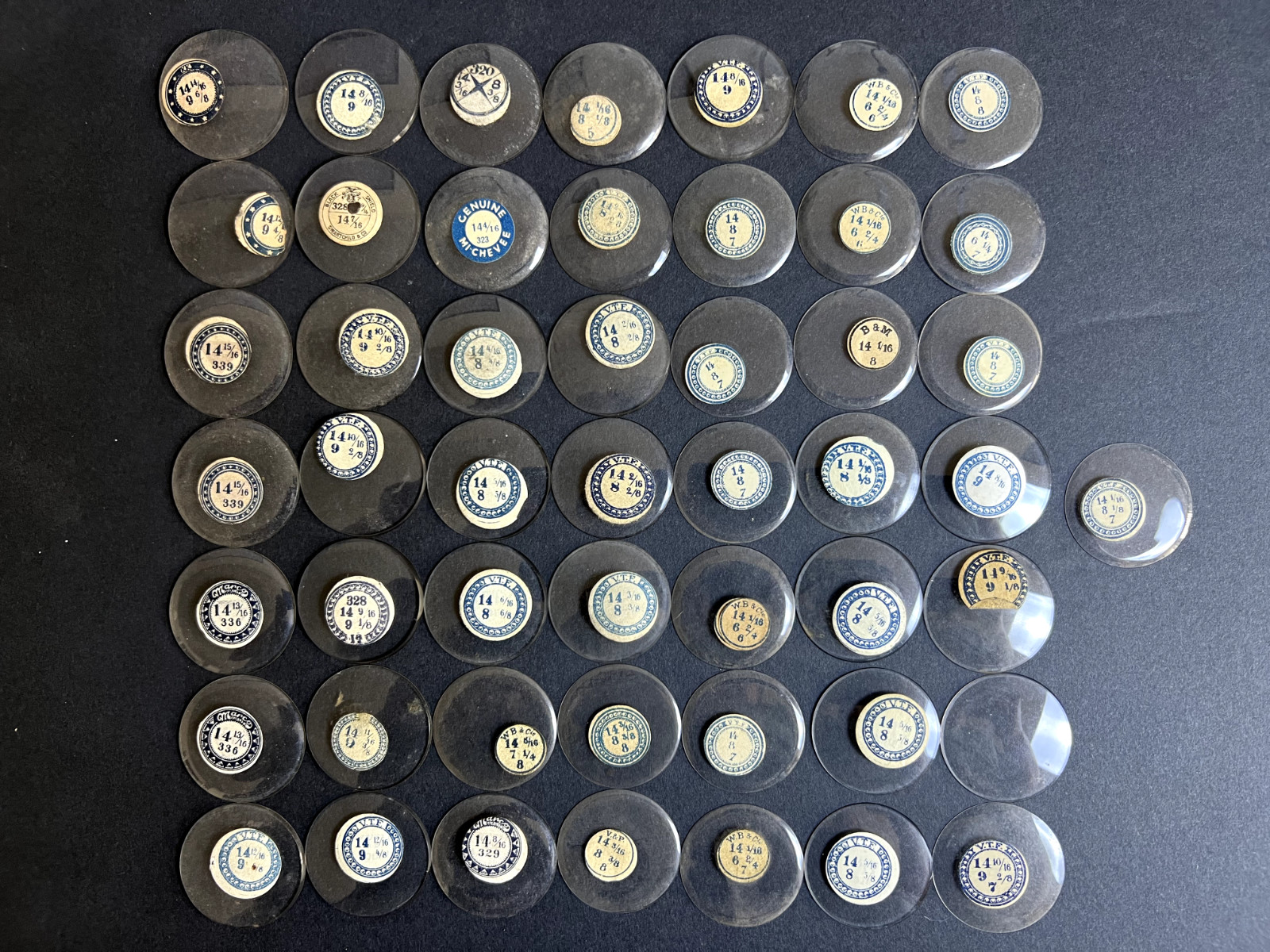 LOT OF 50 GLASS POCKET WATCH CRYSTALS SIZE 14 REPLACEMENT PARTS