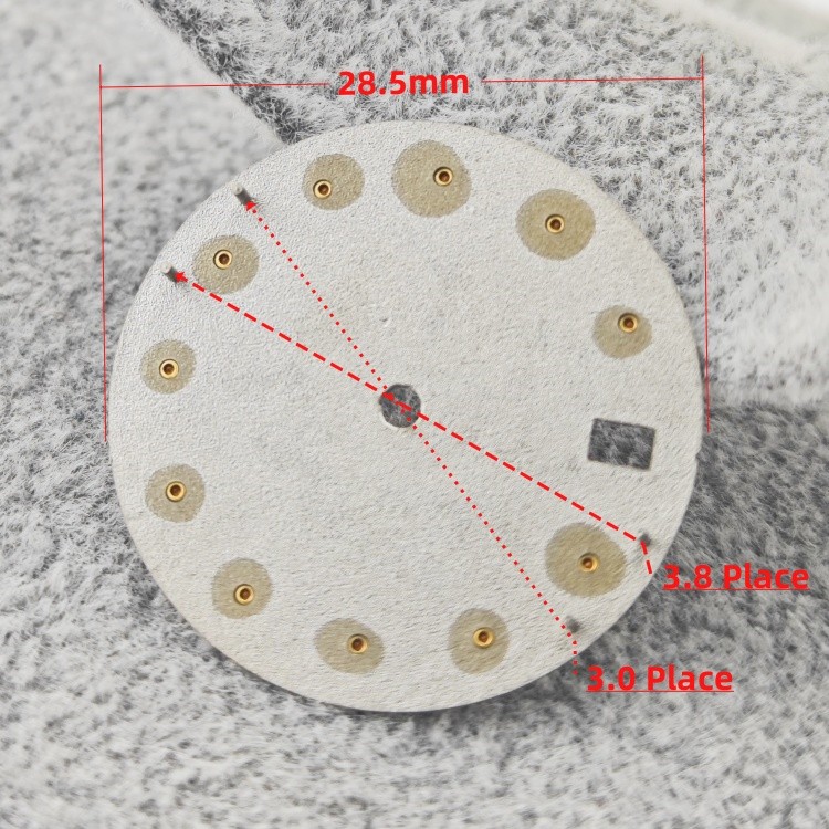 NH35 Dial 28.5mm Meteorite Pattern Dial with Diamonds for NH35 Movement
