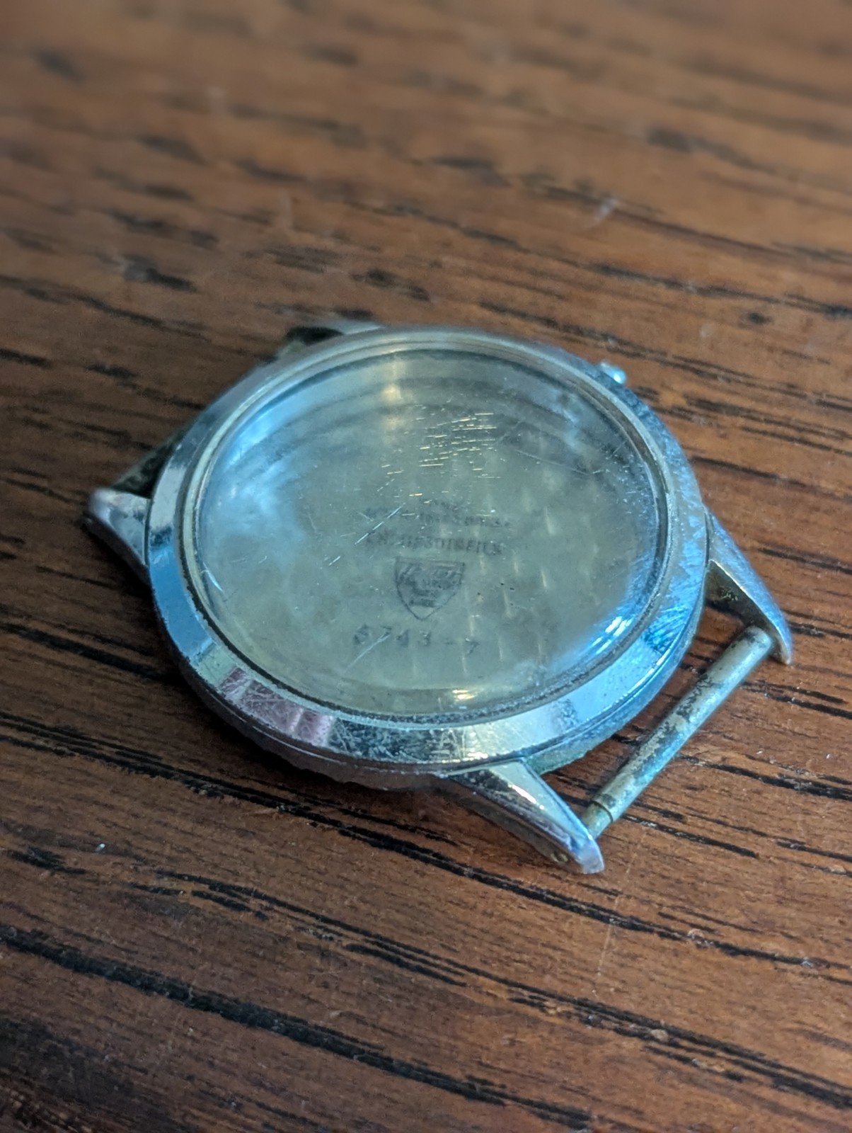 1960s Tissot SeaStar Watch Case, 6743-7, Used Condition, Watchmaker Part #S359