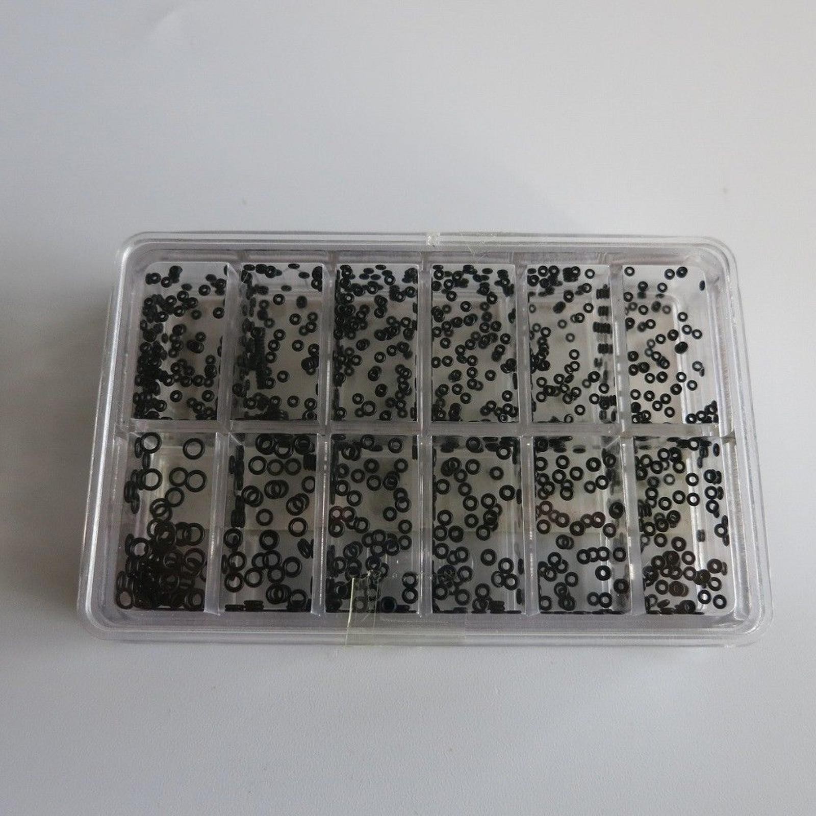Approx 1000Pcs Assorted 12 Sizes Watch Crown Waterproof Rubber O-Ring Gasket B