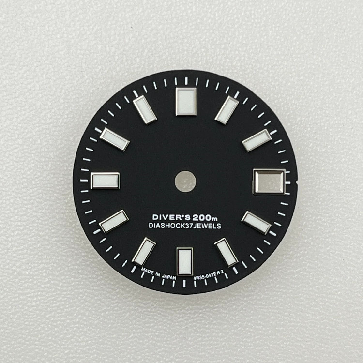 28.5mm Green Luminous Watch Dial For NH35 NH36 4R35 movement