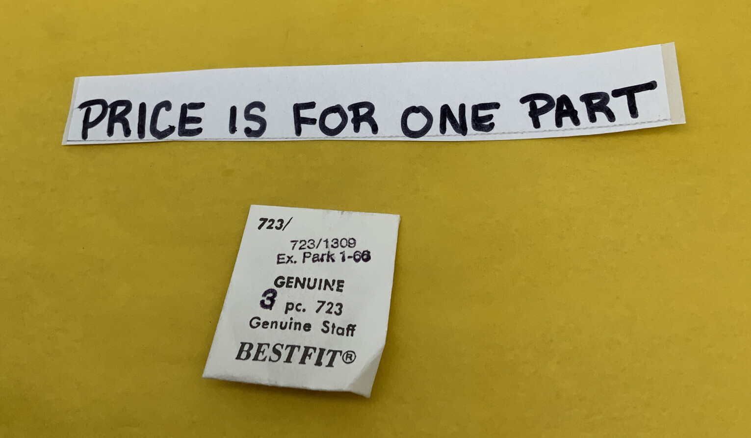 Excelsior Park 1-66 Balance Staff PN 723. Price For One. NOS. (1309)