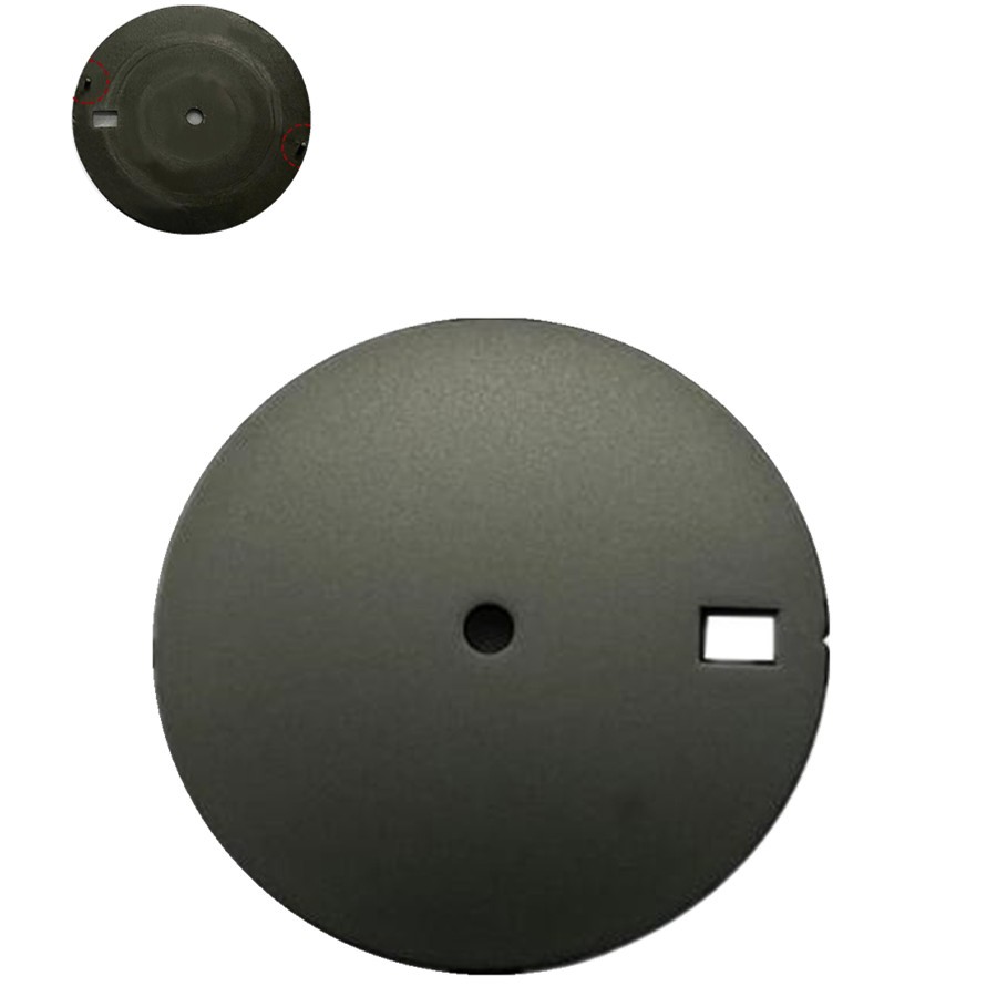 Single Calendar At 3.8 Crown Watch Dial Black Face for NH35 4R35 6R15 Movement