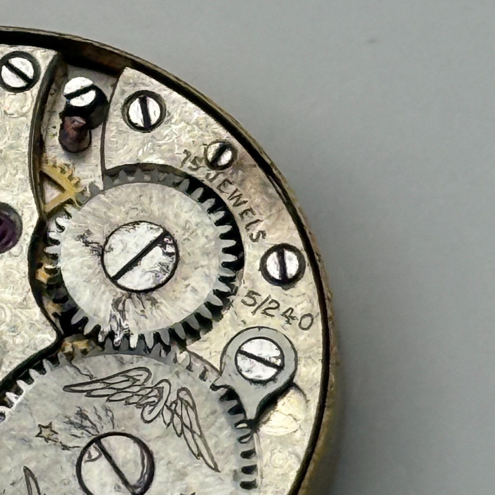 Rotary 5/240 Watch Movement 15 Jewels Swiss Manual Wind Parts Repair 22mm