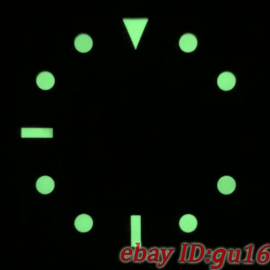 29mm White black green blue sterile luminous watch dial Fit NH34/NH34A movement