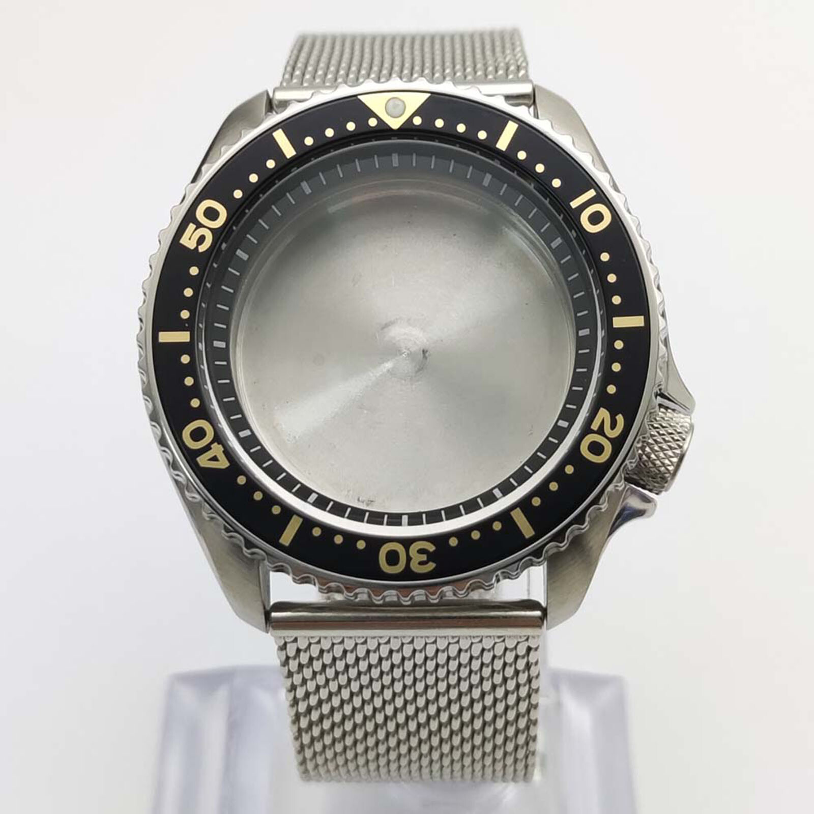 Stainless Steel Watch Case + Watch Strap Men’s Watch Case for NH35/NH36 Movement