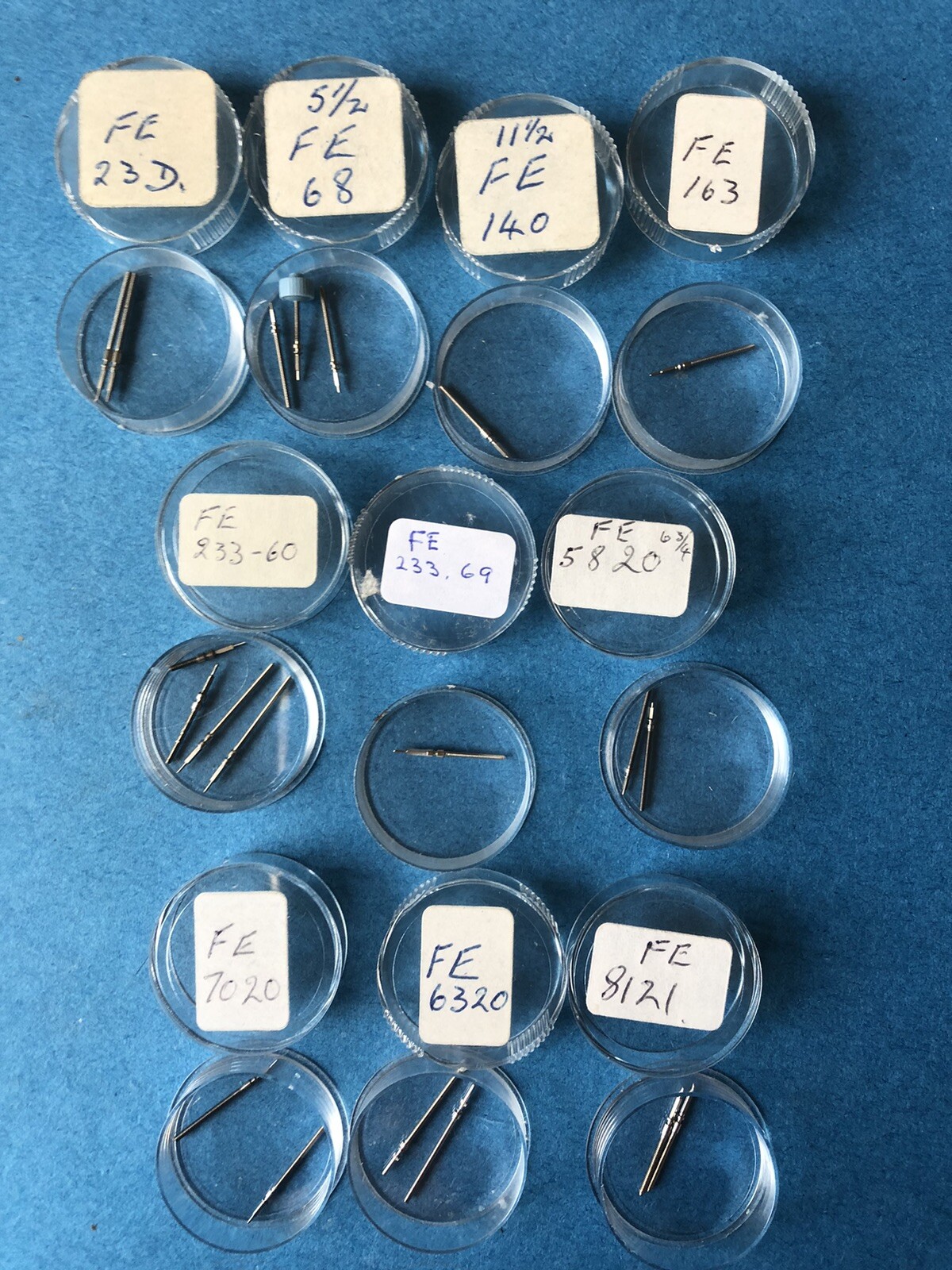 Vintage Watch Stems for FE , FEF, Felsa and FHF Watch movements as seen in photo