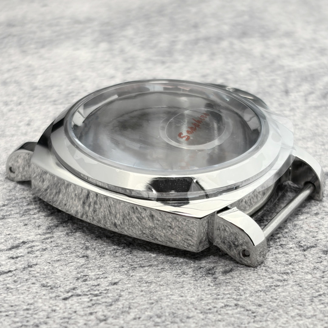 40mm Polished Silver Stainless Steel Watch Case Fits NH35 NH36 4R36 Movement DIY