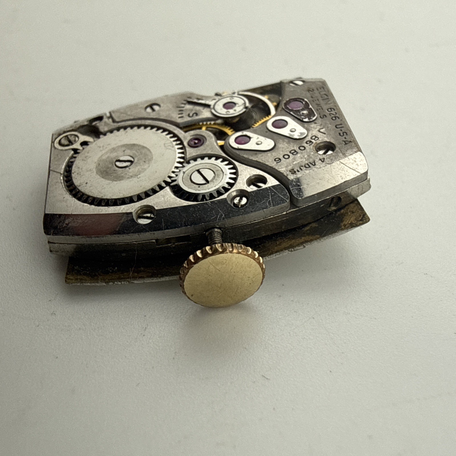 Vintage Elgin Caliber 626 21-Jewel Wristwatch Movement – Good Balance & Runs