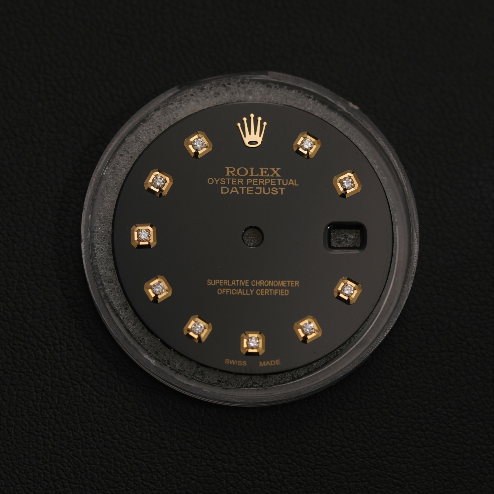 Rolex 36mm Custom Black Diamond Dial for Datejust Watches