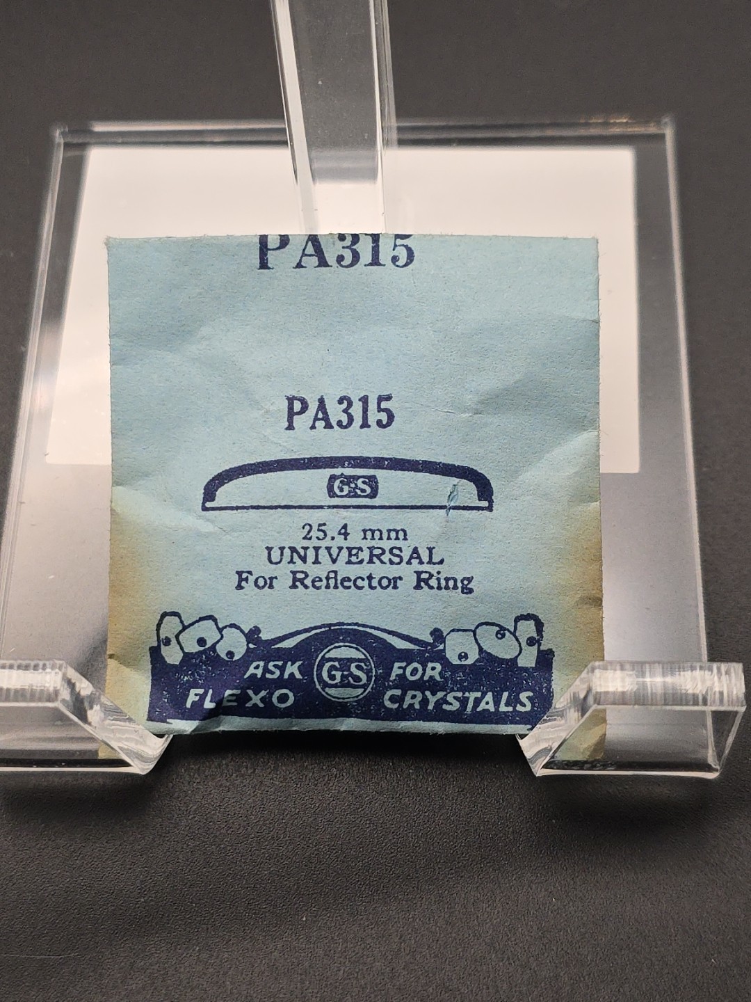 G-S Watch Crystal PA315 25.4mm Universal For Reflector Ring