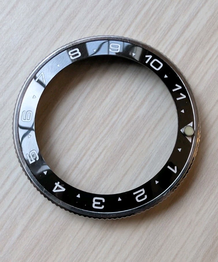 Seiko Rotating Bezel with Black Ceramic GMT Insert for SKX007 SKX009 (Preowned)