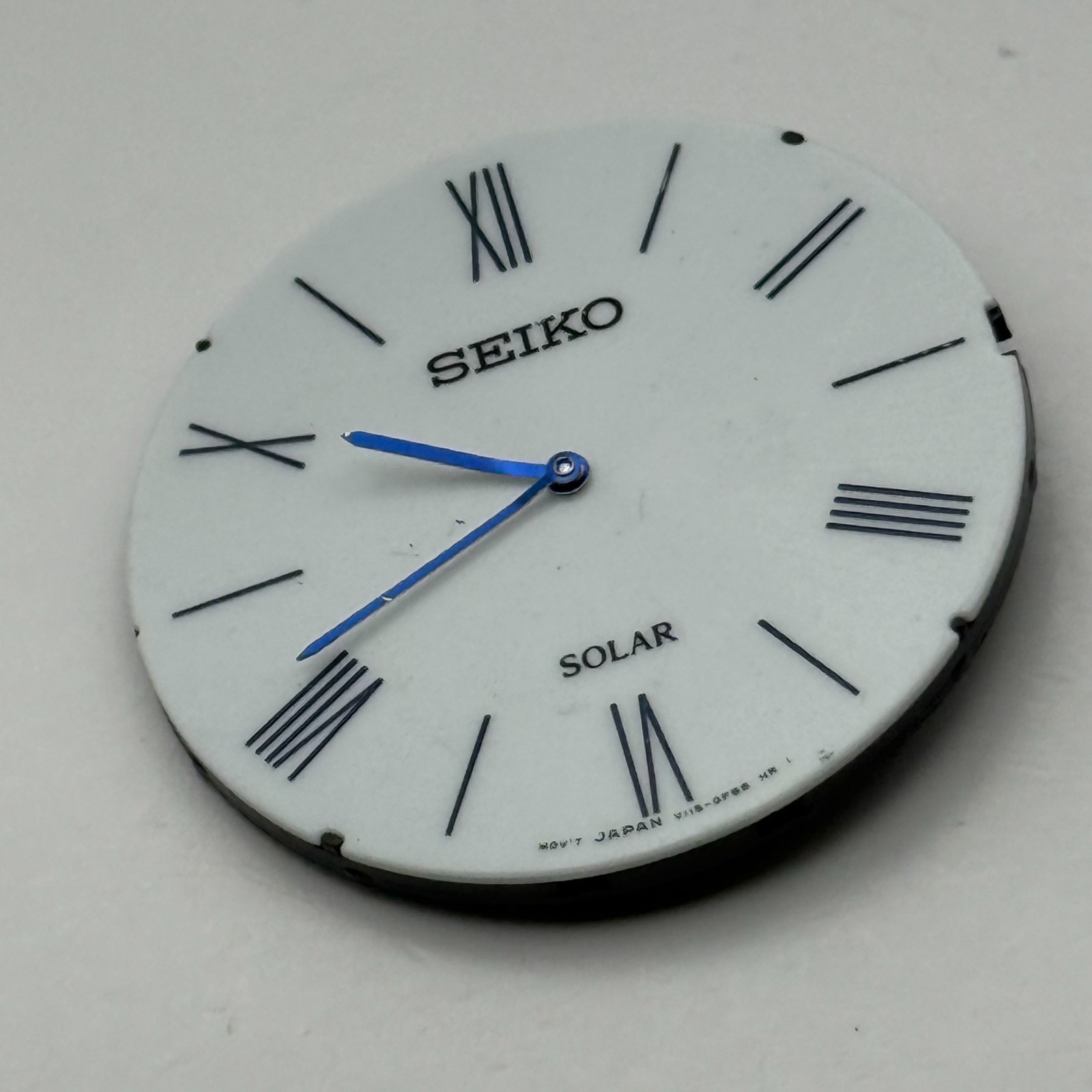 Seiko V115-0FB8 Watch Dial Solar White Japan Vintage Spare Parts Repair 33.5mm