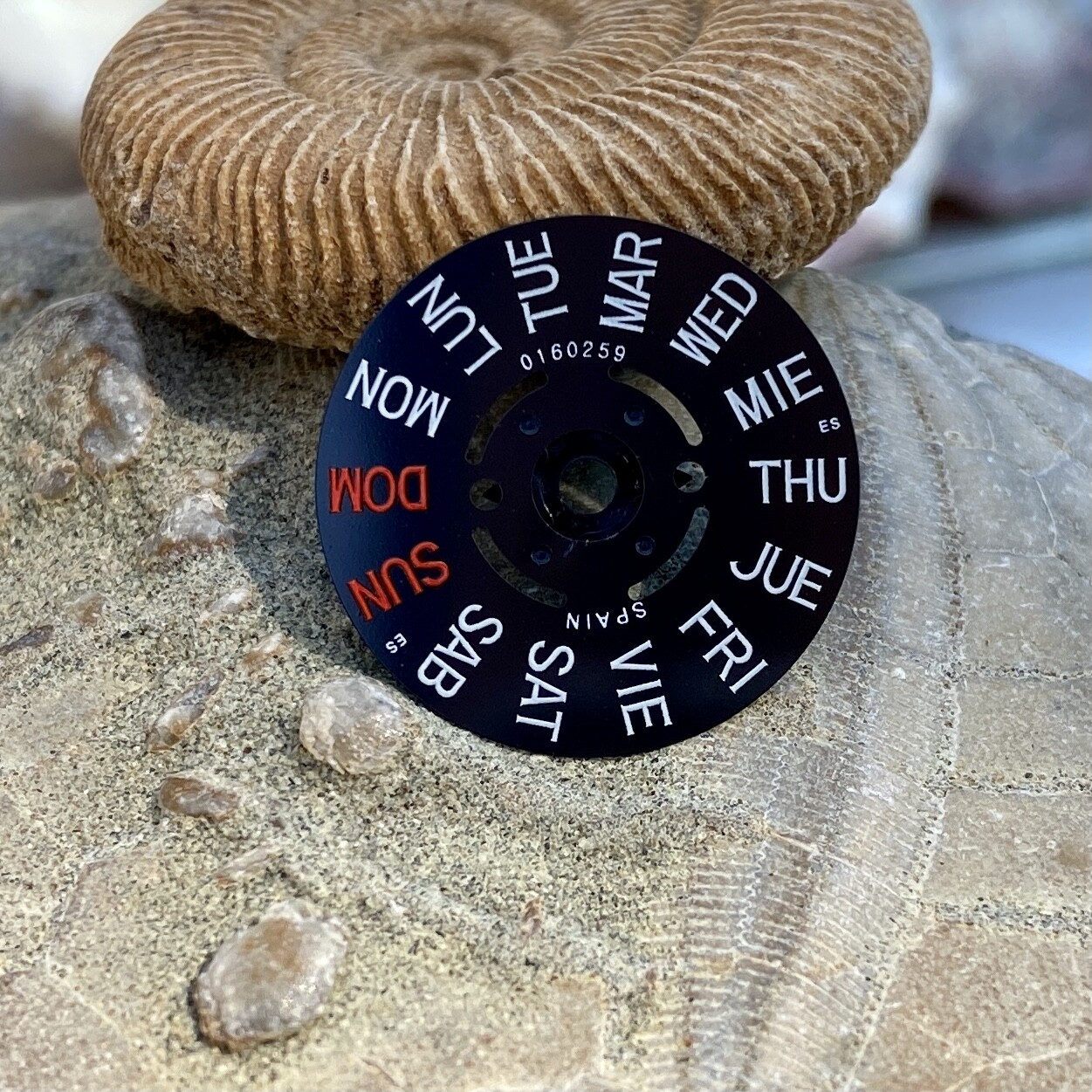 Genuine Seiko Black Day Wheel Disc 3 o’clock from 7S36 English+Spanish~US Seller