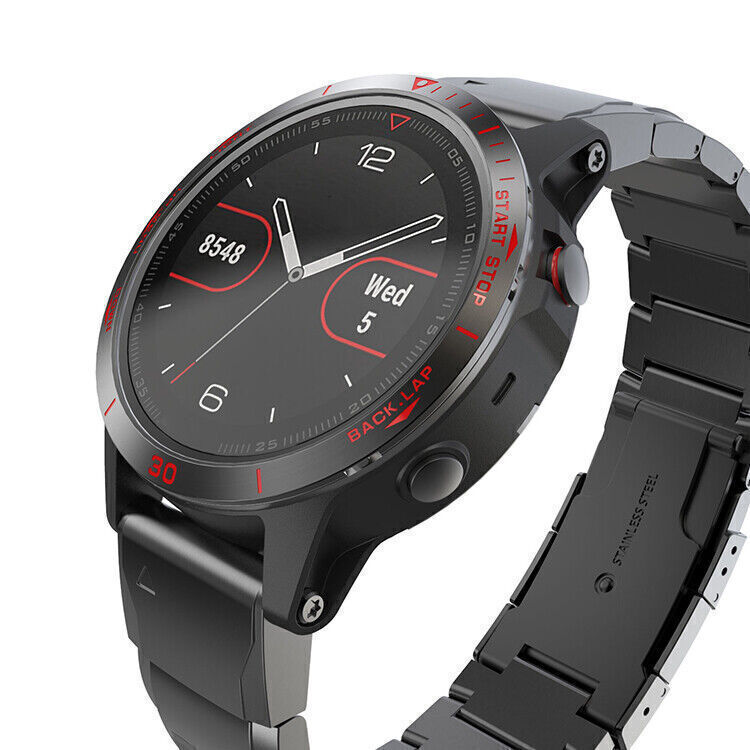 For Garmin Fenix 5 Smartwatch Stainless Steel Bezel Ring Etching Numbers COVER