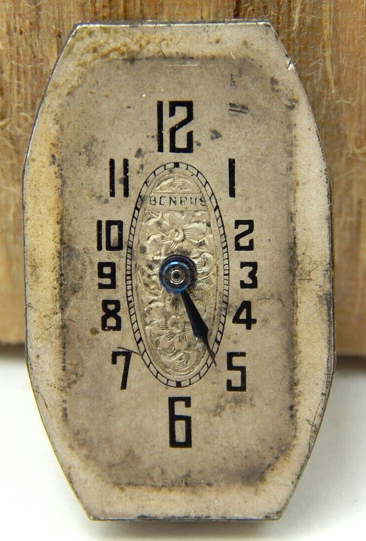 Vintage Benrus shockproof 15 jewel 4 adjustment watch movement with dial