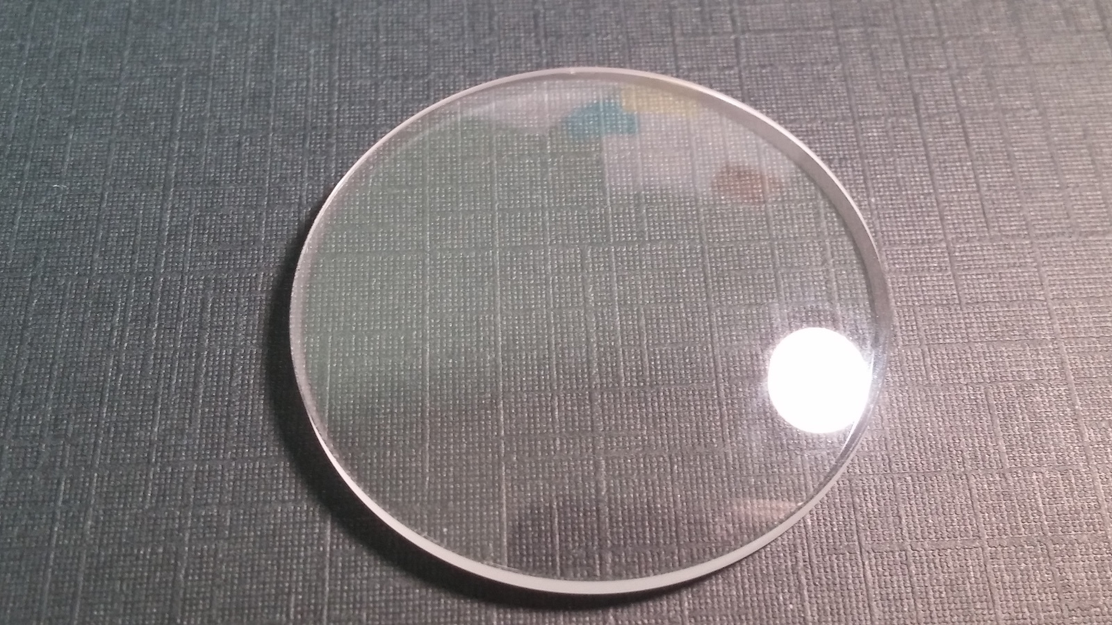 Unbranded Sapphire Crystal 35.17mm diameter by 2.50mm thick. dome