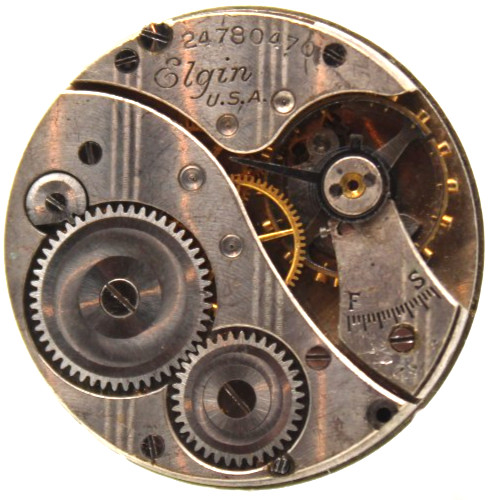 1922 ELGIN POCKET WATCH MOVEMENT 24780470 GRADE 431 6/0s 7j (SN2)