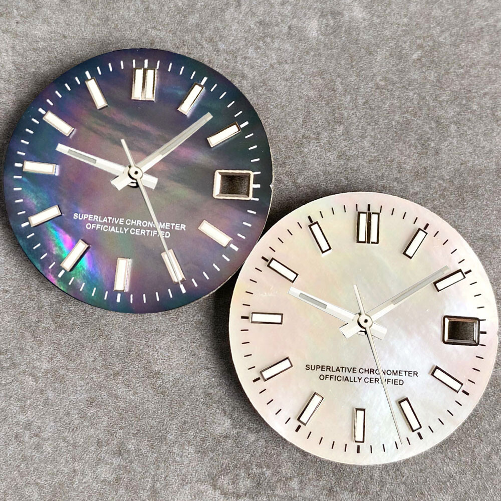 29mm Mother of Pearl Shell Watch Dial Fit NH35 NH36 Diving Watch Part Lume Index