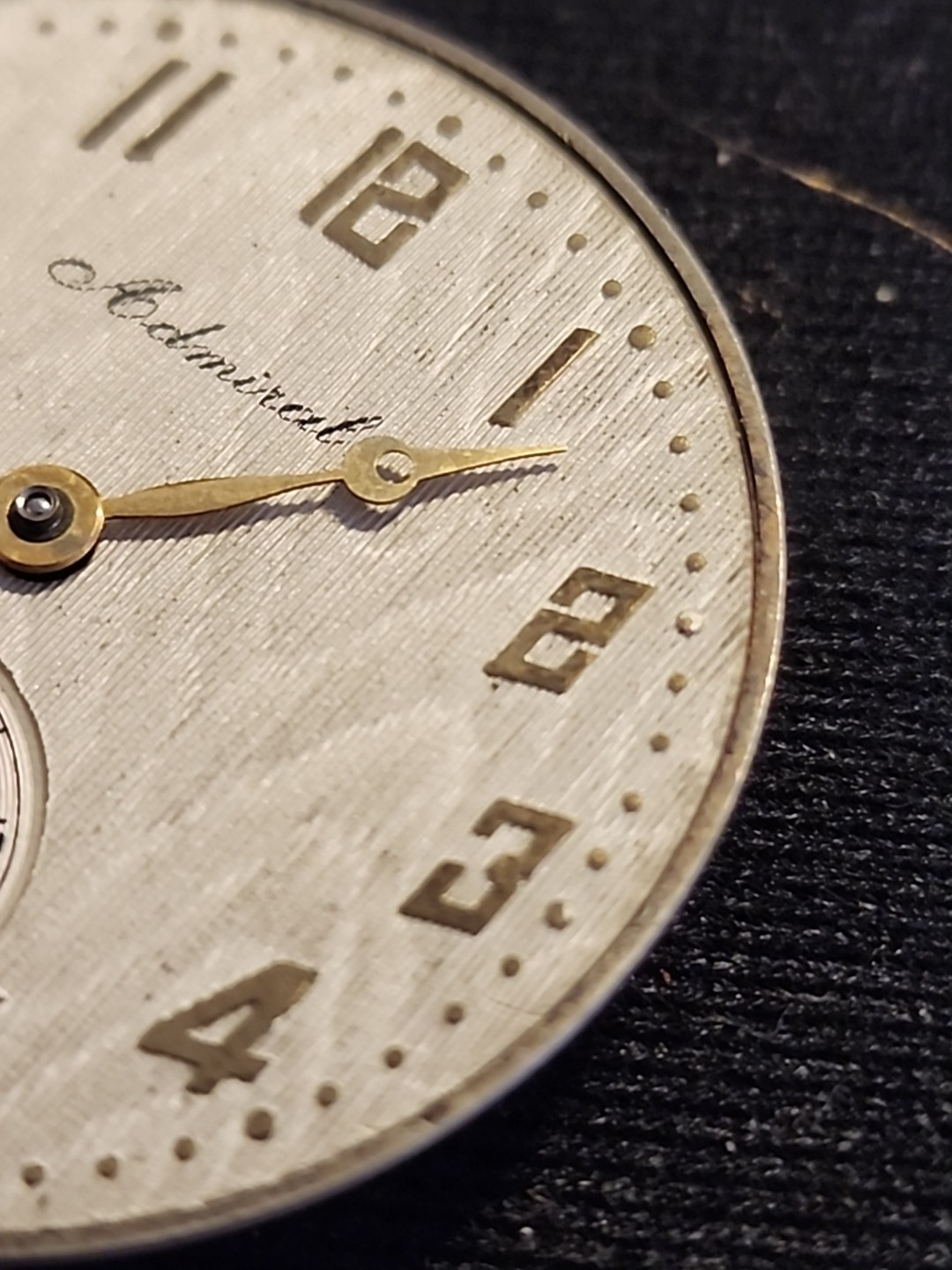Vintage Admiral Tacy Watch Co. 6 Jewels 2 Adjustments Swiss Pocket movement